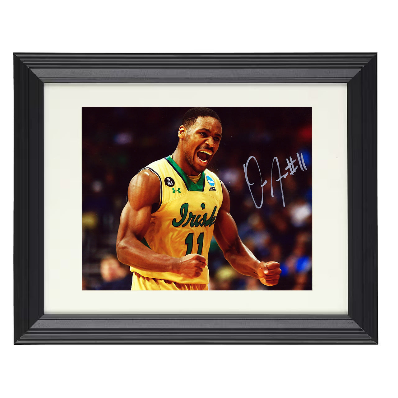 Notre Dame – Demetrius Jackson Emotional Celebration – 8x10 black beveled framed college basketball wall art