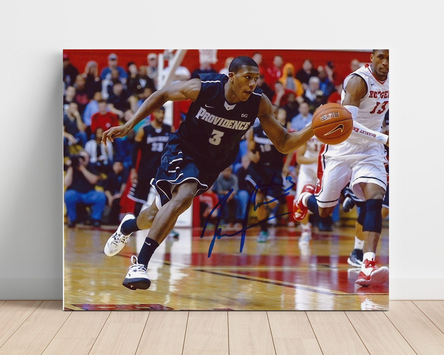 Providence Basketball Kris Dunn Clutch Late Clock Attack College Basketball Wall Art 16x20 Unframed Print college basketball wall art print