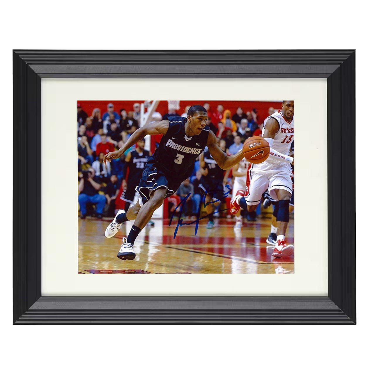 Providence – Kris Dunn Clutch Late Clock Attack – 8x10 black beveled framed college basketball wall art