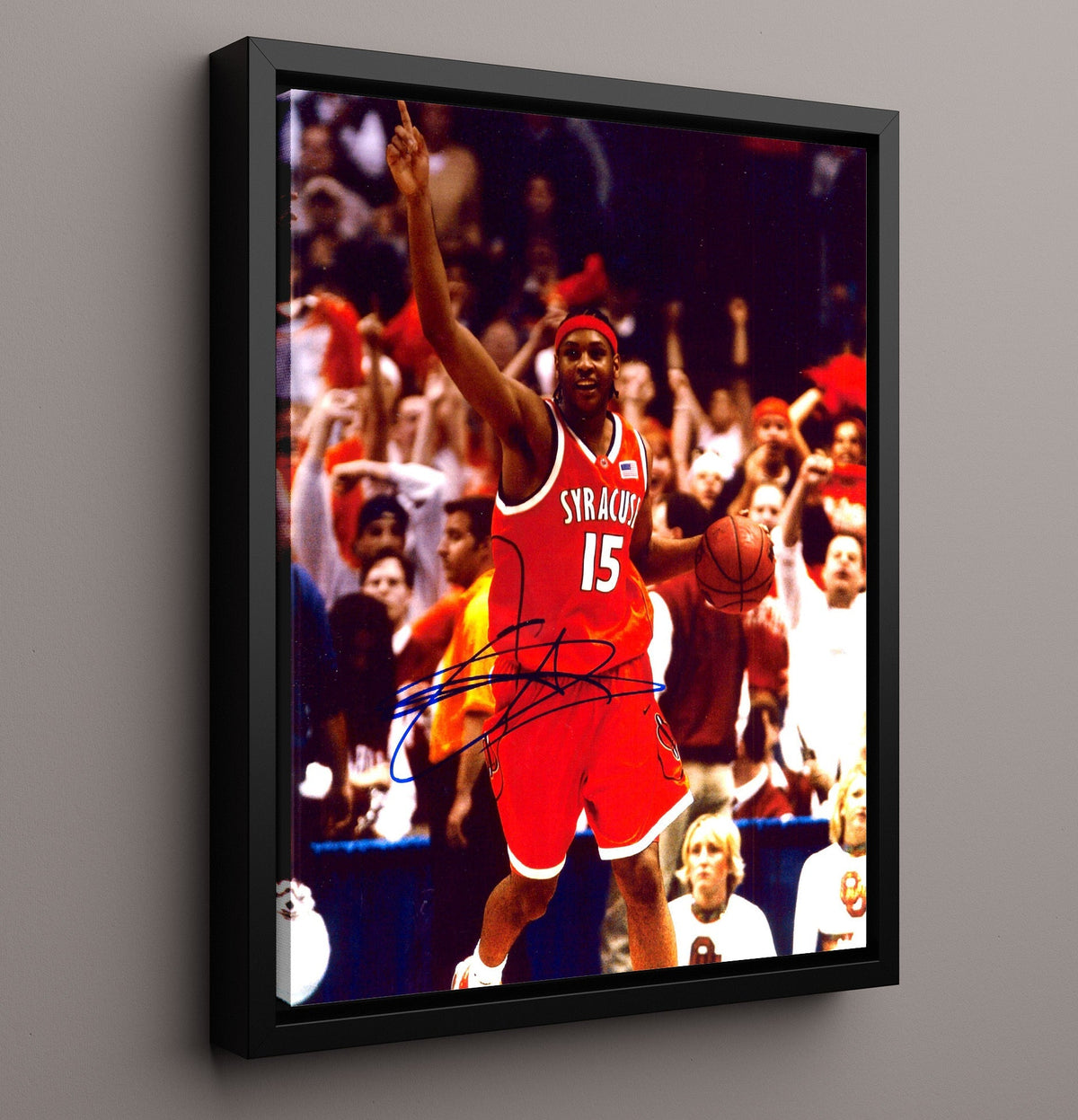 Syracuse Basketball Carmelo Anthony National Title Drive SI Cover 2003 8x10 Framed Canvas college basketball wall art