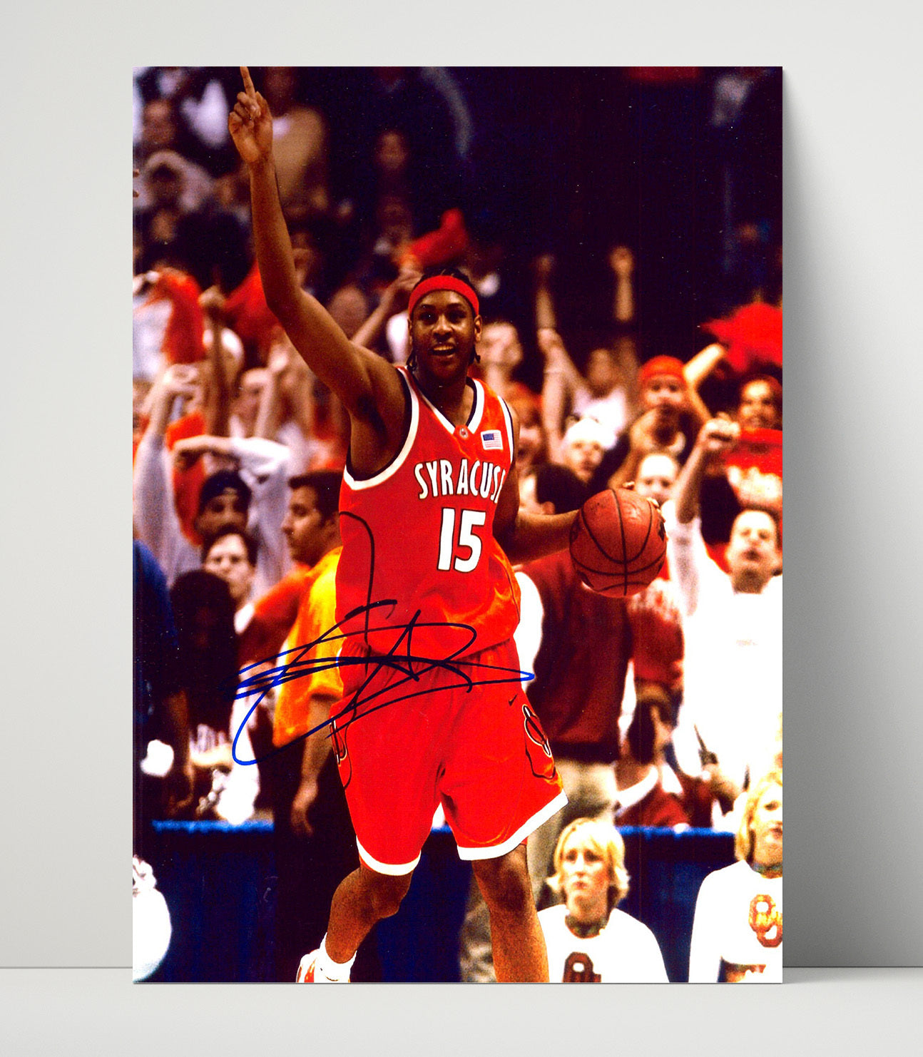 Syracuse Basketball Carmelo Anthony National Title Drive SI Cover 2003 College Basketball Wall Art 16x20 Unframed Print college basketball wall art print