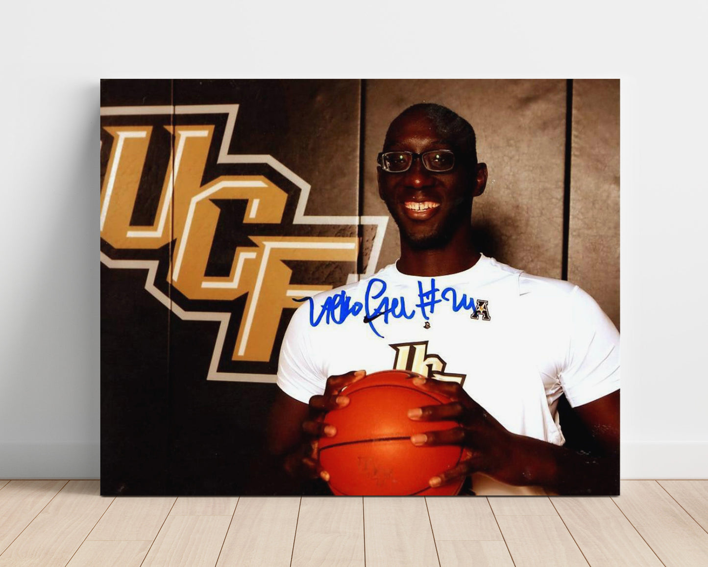 UCF Basketball Tacko Fall Towering Rim Presence Dunk College Basketball Wall Art 16x20 Unframed Print college basketball wall art print