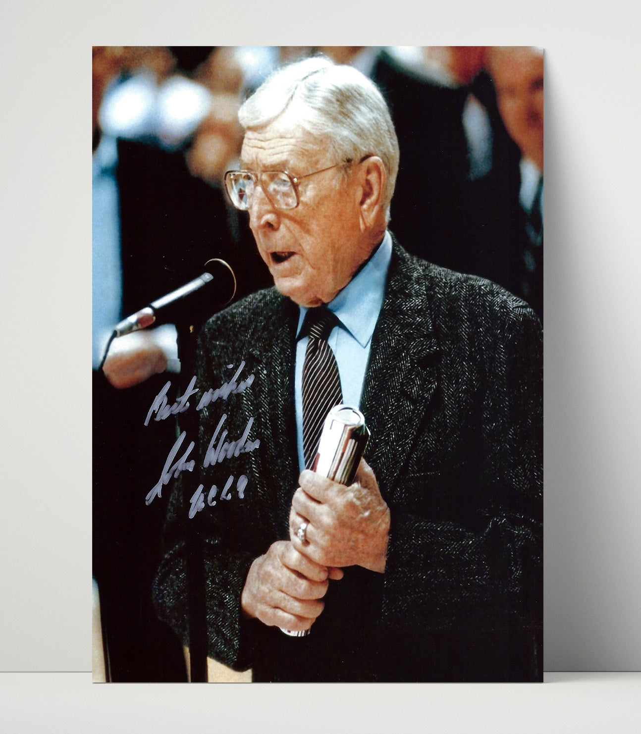UCLA Basketball John Wooden Coaching Legend Courtside College Basketball Wall Art 16x20 Unframed Print college basketball wall art print