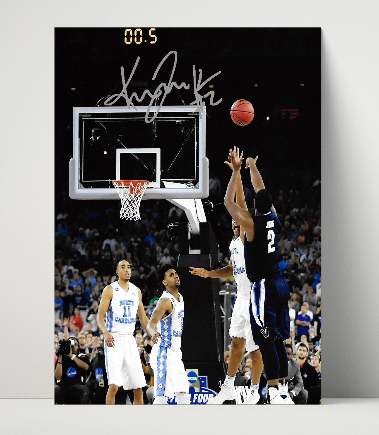 Villanova Basketball Kris Jenkins Buzzer Beater The Shot Heard Round 2016 College Basketball Wall Art 16x20 Unframed Print college basketball wall art print