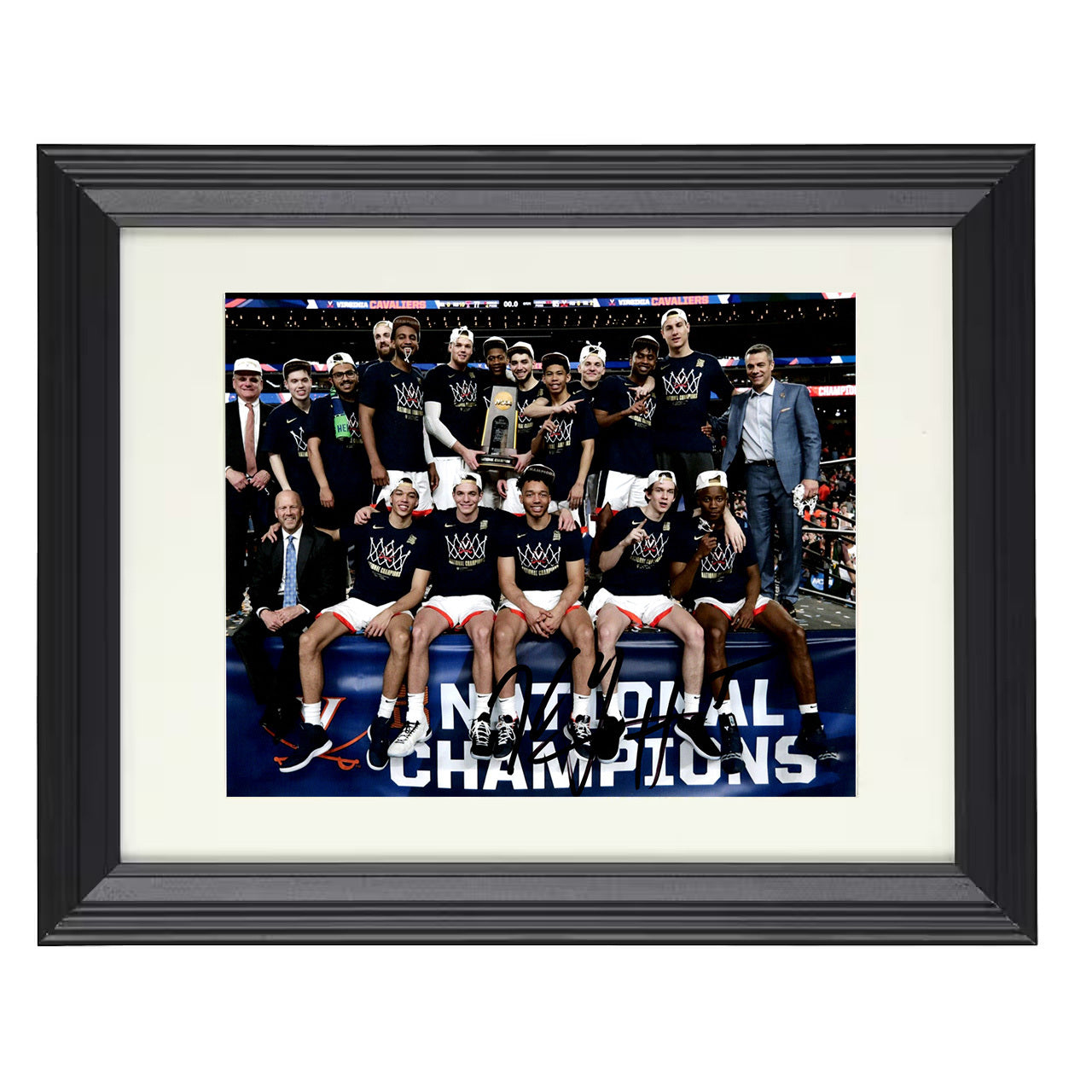 Virginia – Kyle Guy National Title Celebration 2019 – 8x10 black beveled framed college basketball wall art