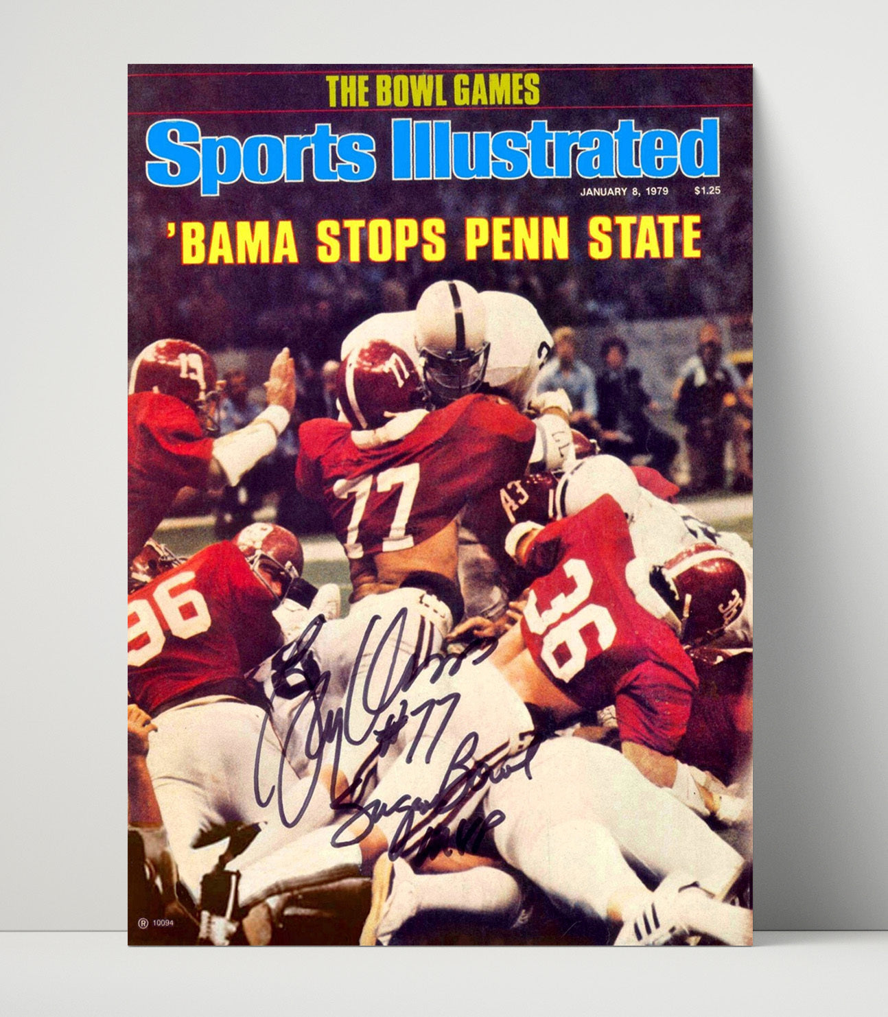 Alabama Football Barry Krause Goal Line Stand College Football Wall Art 16x20 Unframed Print wall art print – College Football decor
