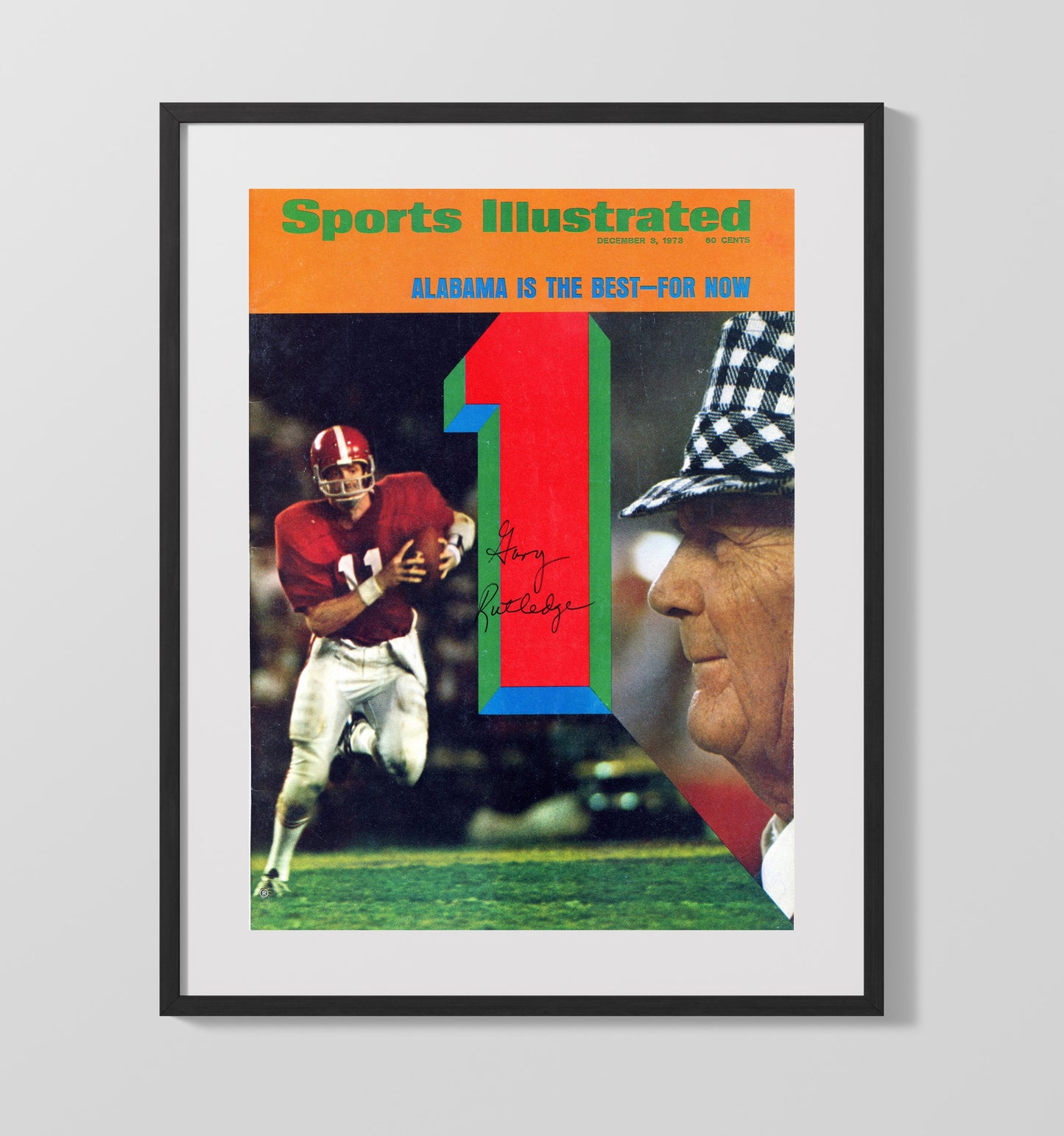 Alabama Football - Bear Bryant and Gary Rutledge - Bama No 1 8x10 Gallery Frame college football wall art