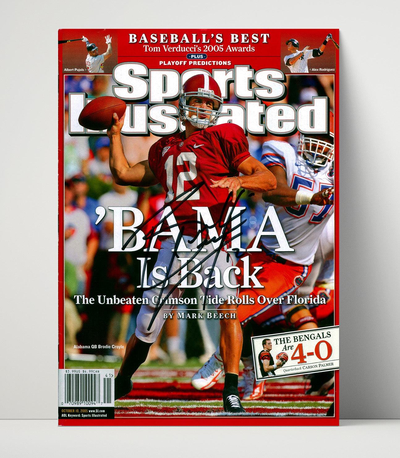 Alabama Football Brodie Croyle Bama is Back College Football Wall Art 16x20 Unframed Print wall art print – College Football decor
