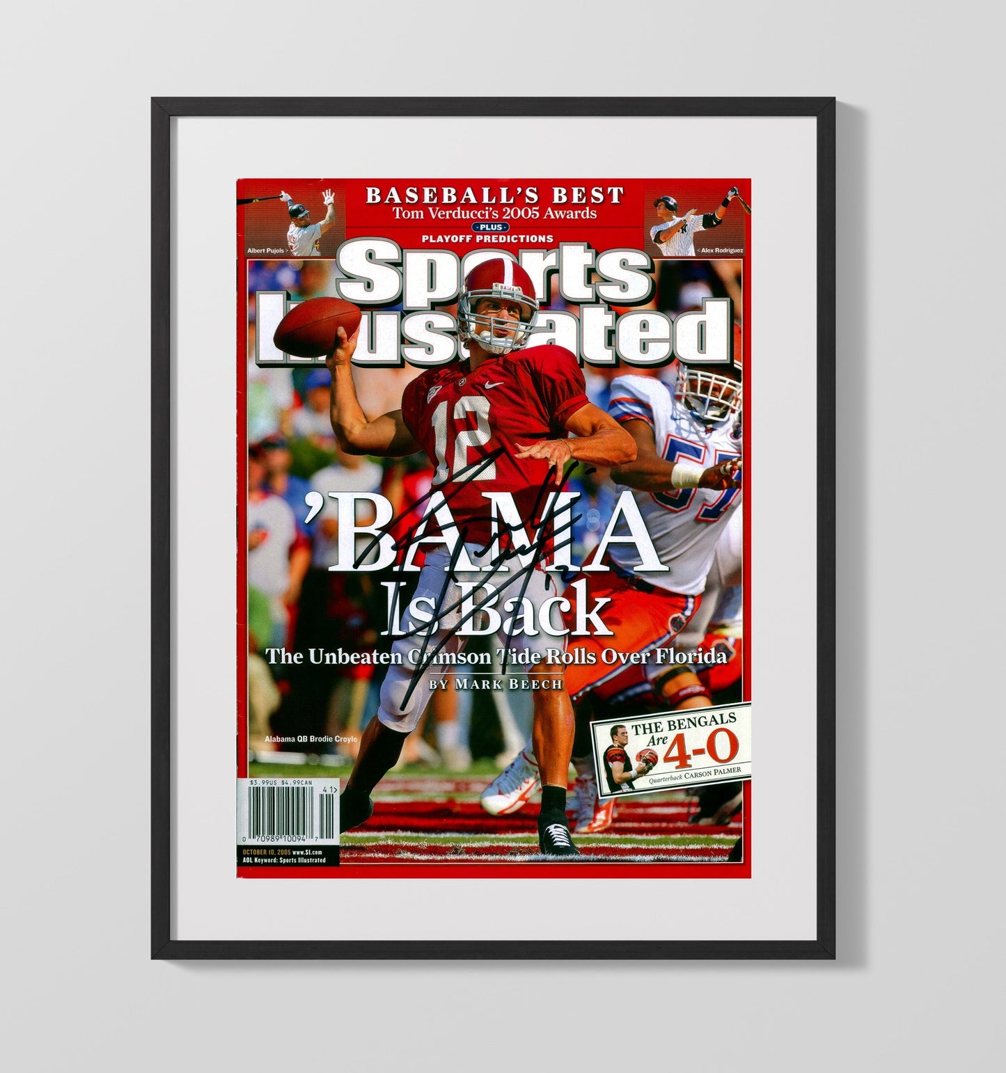 Alabama Football - Brodie Croyle - Bama is Back 8x10 Gallery Frame college football wall art