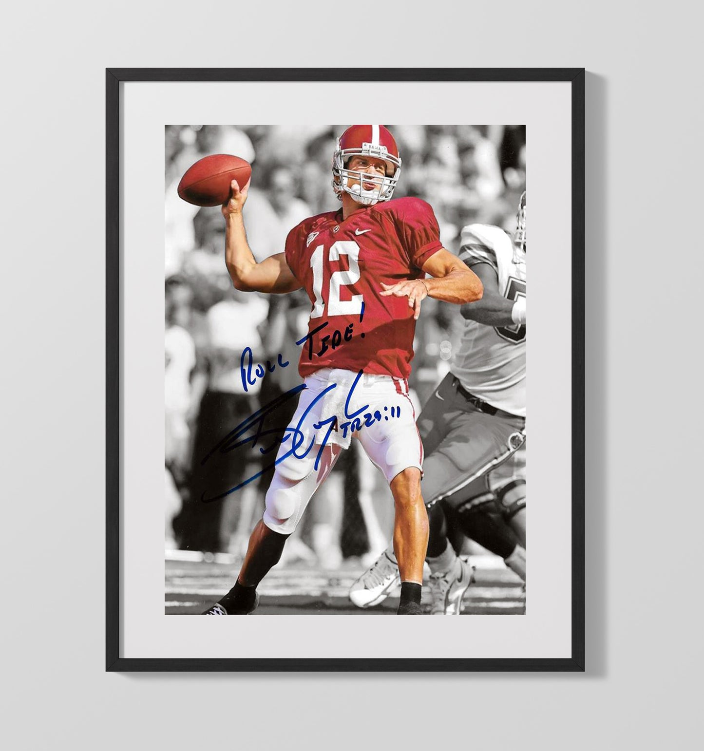 Alabama Football - Brodie Croyle Mid Pass - Crimson Focus 8x10 Gallery Frame college football wall art