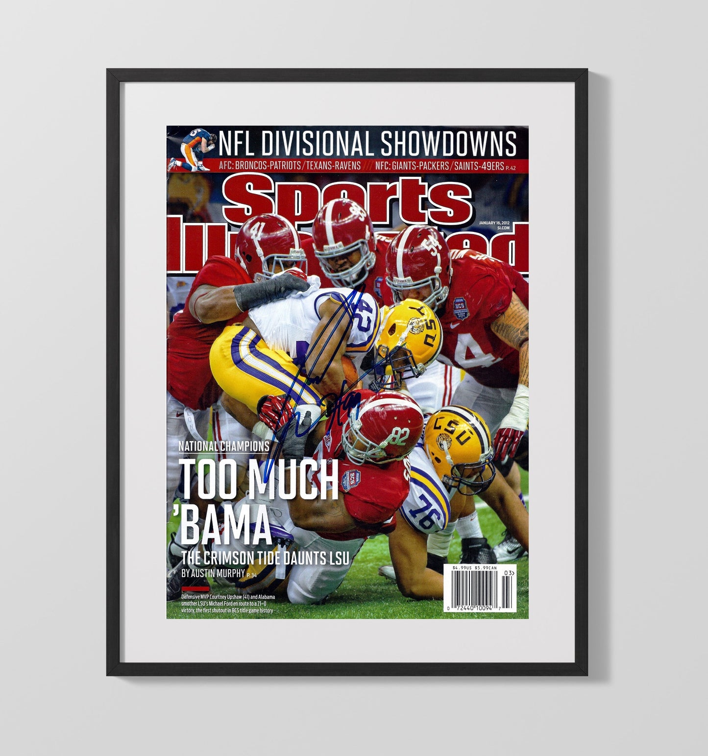 Alabama Football - Crimson Tide - Too Much Bama 8x10 Gallery Frame college football wall art