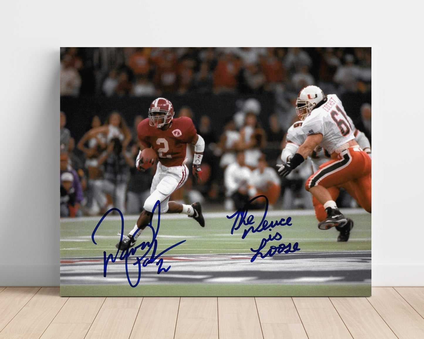 Alabama Football David Palmer Breakaway Run Open Field Angle College Football Wall Art 16x20 Unframed Print wall art print – College Football decor