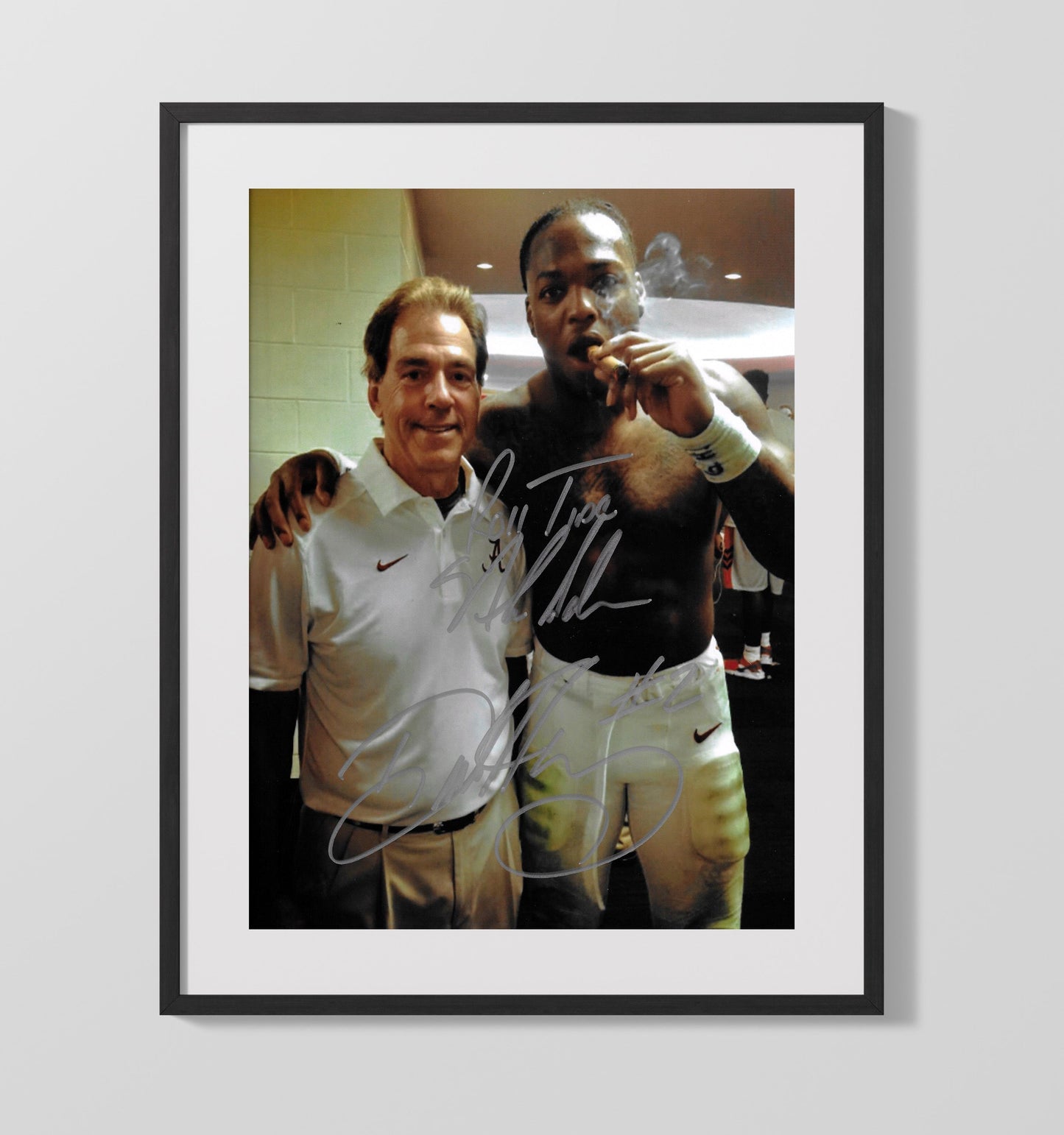 Alabama Football - Derrick Henry and Nick Saban - Victory Smoke 8x10 Gallery Frame college football wall art