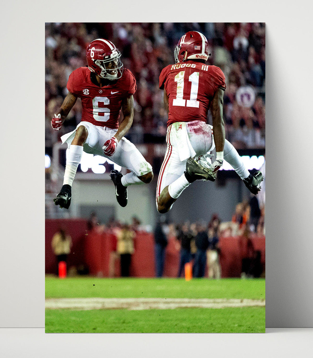 Alabama Football – Henry Ruggs and DeVonta Smith Midair unframed college football poster print
