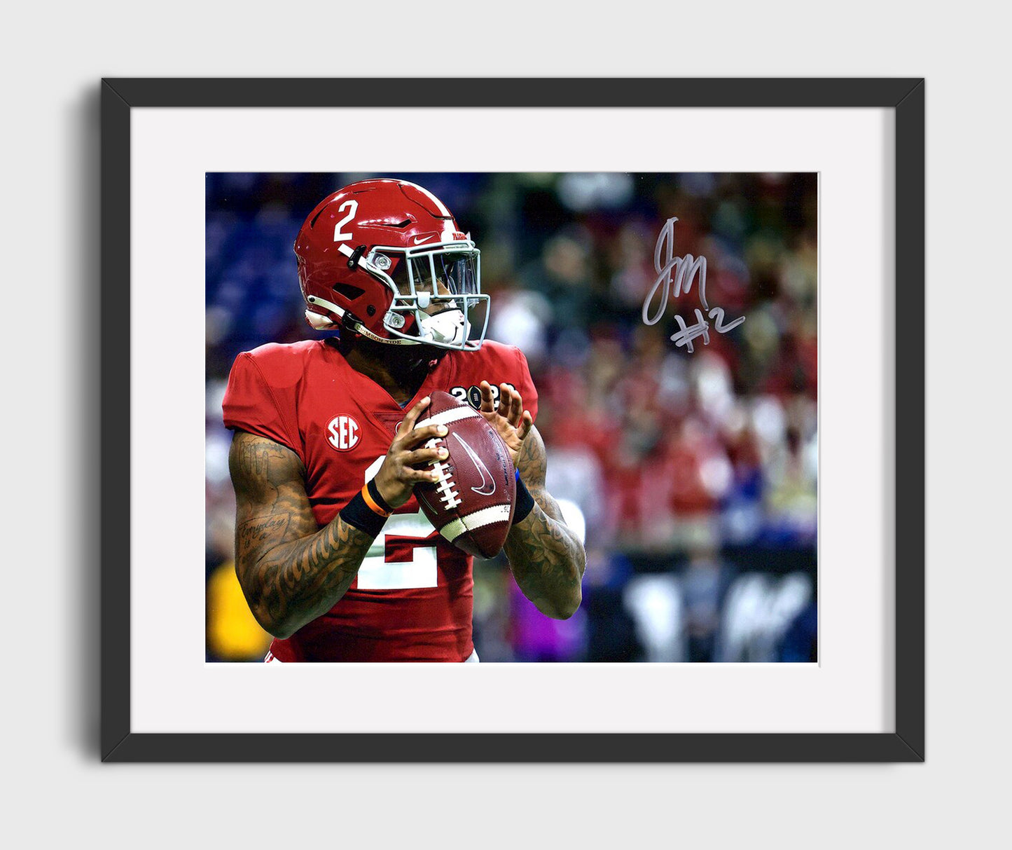 Alabama Football - Jalen Milroe Pocket Setup Passing Motion 8x10 Gallery Frame college football wall art