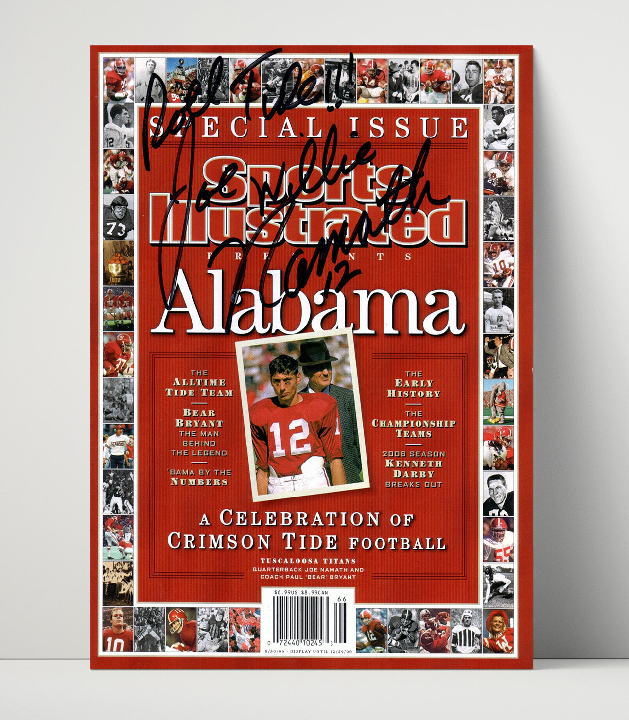 Alabama Football Joe Namath Crimson Tide Legend College Football Wall Art 16x20 Unframed Print wall art print – College Football decor