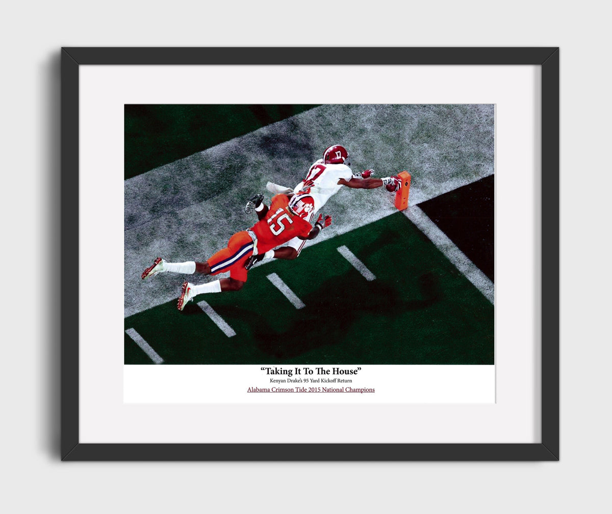 Alabama Football - Kenyan Drake Kick Return Touchdown Dive 8x10 Gallery Frame college football wall art