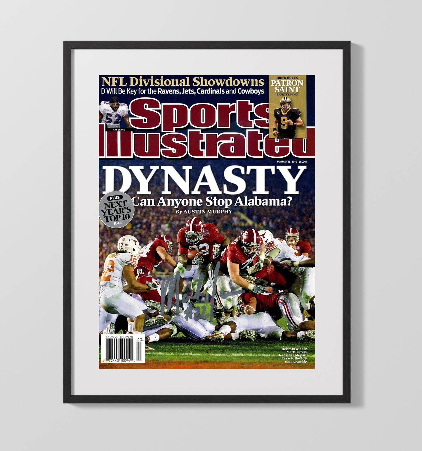 Alabama Football - Mark Ingram Dynasty - Heisman Power 8x10 Gallery Frame college football wall art