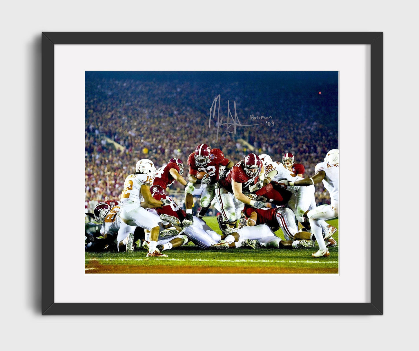 Alabama Football - Mark Ingram Goal Line Touchdown Drive 8x10 Gallery Frame college football wall art