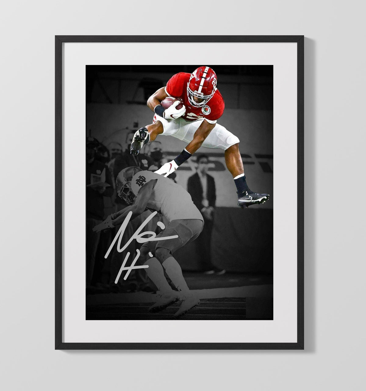 Alabama Football - Najee Harris Leap - Air Tide 8x10 Gallery Frame college football wall art