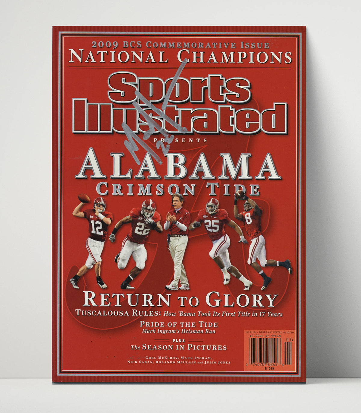 Alabama Football – Nick Saban Crimson Tide Return to 2009 SI unframed college football poster print