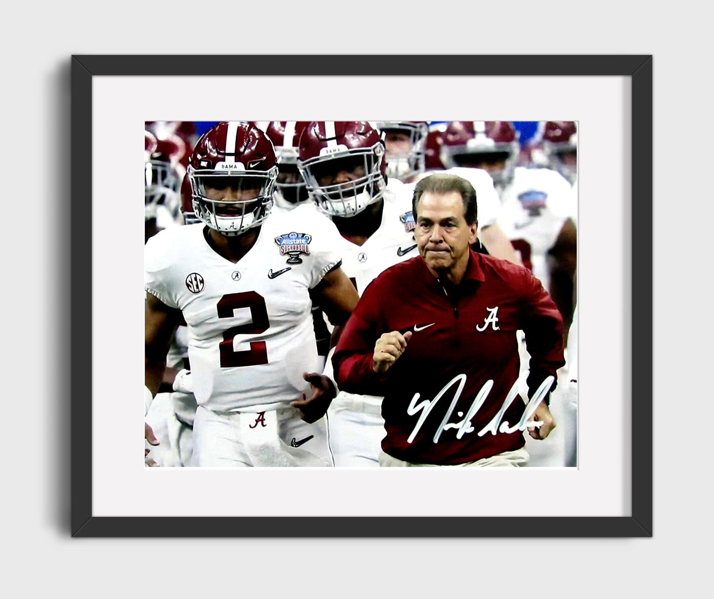 Alabama Football - Nick Saban Sideline Command Game Leadership 8x10 Gallery Frame college football wall art
