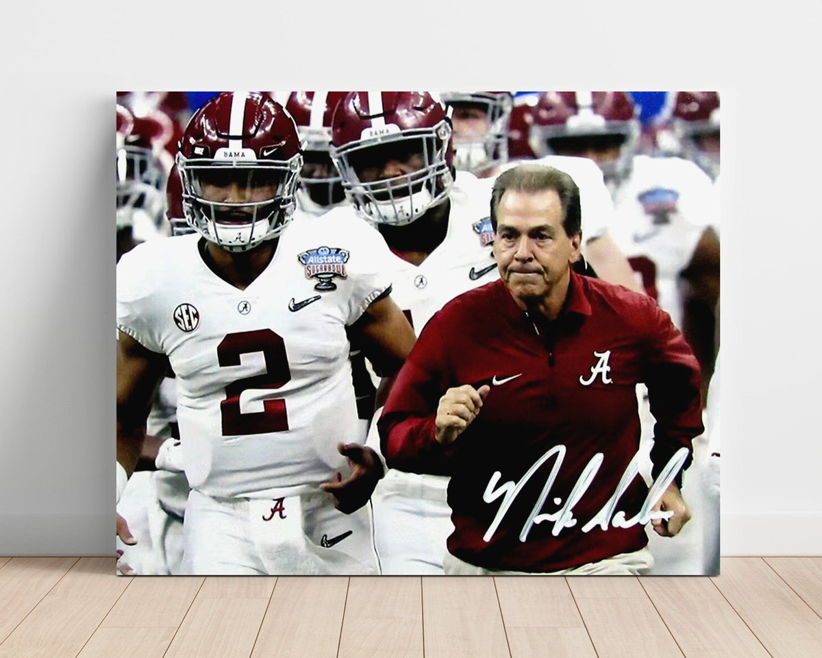 Alabama Football – Nick Saban Game-Day Leadership unframed college football poster print