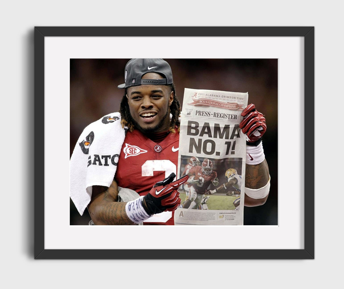 Alabama Football - Trent Richardson Bama No 1 Celebration Moment 8x10 Gallery Frame college football wall art