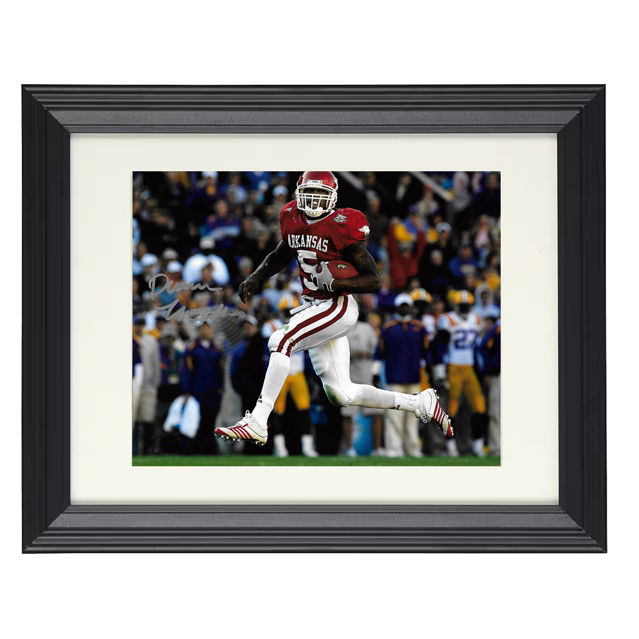 Arkansas Darren McFadden Open Field Sprint Breakaway Run 8x10 black beveled frame college football wall art