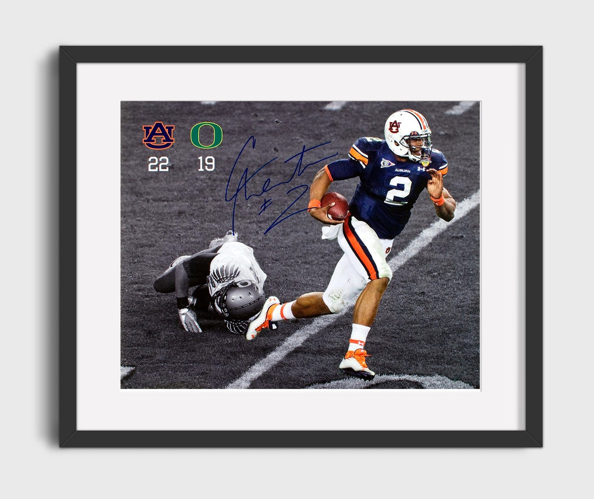 Auburn Football - Cam Newton Scramble Open Field Breakaway Run 8x10 Gallery Frame college football wall art