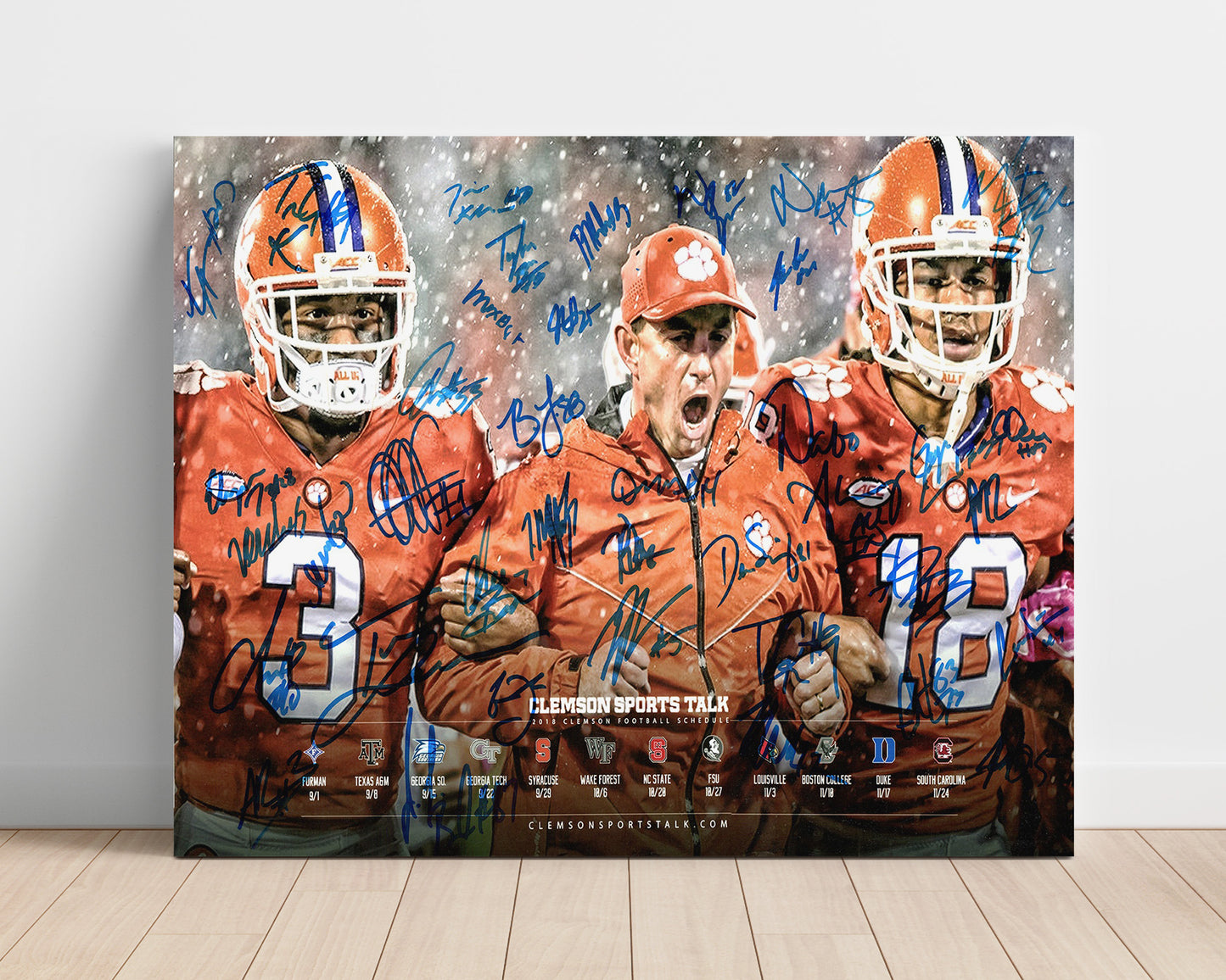 Clemson Football 2018 Team Championship Dabo Swinney College Football Wall Art 16x20 Unframed Print wall art print – College Football decor