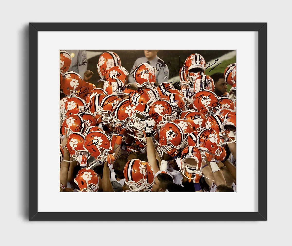Clemson Football - Team Helmet Unity Huddle 8x10 Gallery Frame college football wall art