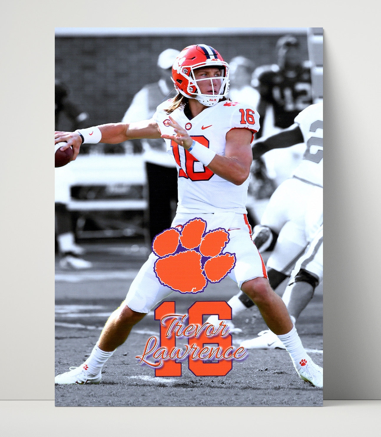 Clemson Football Trevor Lawrence Championship Command 2018 College Football Wall Art 16x20 Unframed Print wall art print – College Football decor