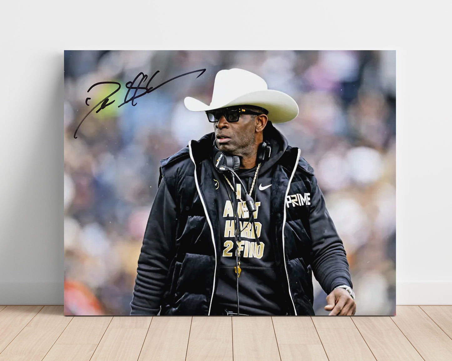 Colorado Football Deion Sanders Cowboy Hat Sideline Look College Football Wall Art 16x20 Unframed Print wall art print – College Football decor