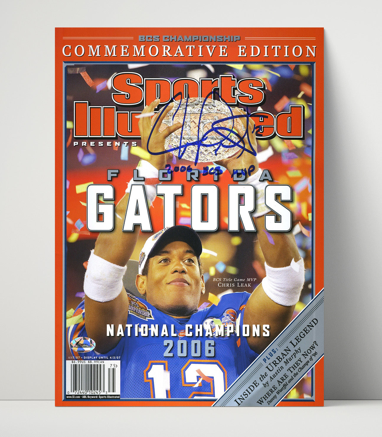 Florida Football Chris Leak National Champions SI Cover 2006 College Football Wall Art 16x20 Unframed Print wall art print – College Football decor