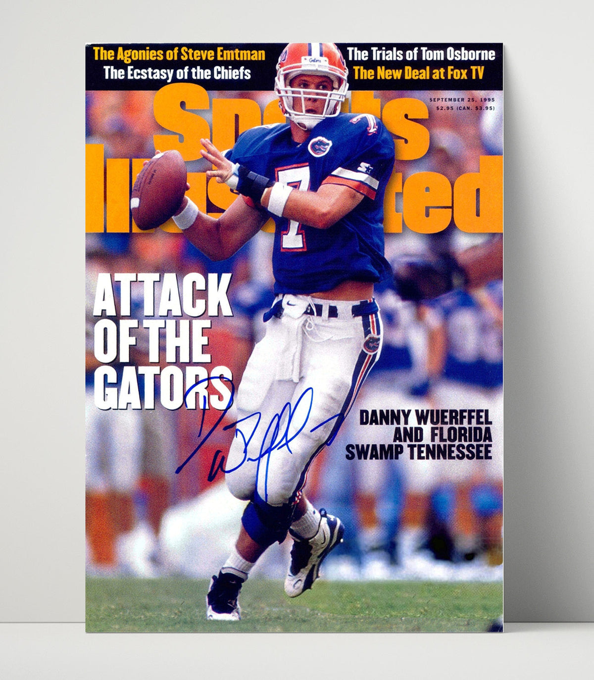 Florida Football – Danny Wuerffel Attack of the Gators SI unframed college football poster print
