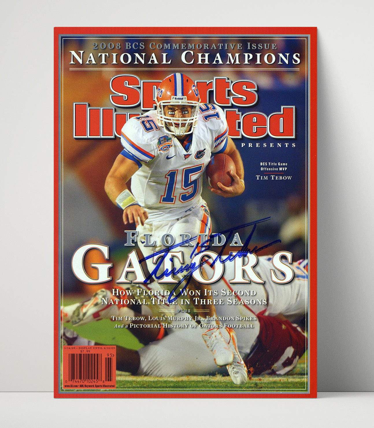 Florida Football Tim Tebow National Champions SI Cover 2008 College Football Wall Art 16x20 Unframed Print wall art print – College Football decor