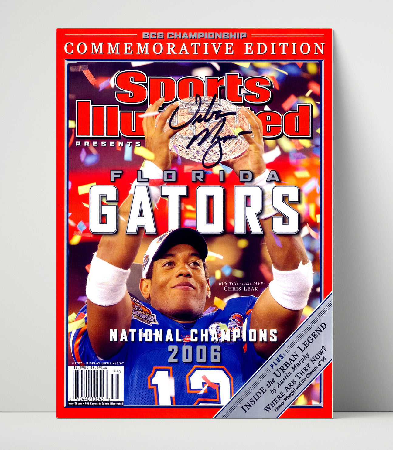 Florida Football Urban Meyer BCS Championship Celebration 2006 SI Commemorative College 16x20 Unframed Print wall art print – College Football decor