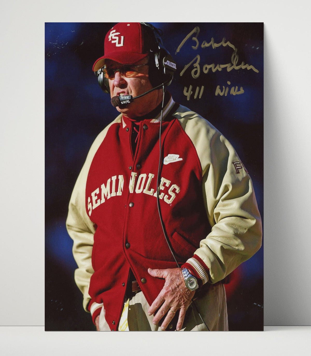 Florida State Football – Bobby Bowden Record Setting Coach unframed college football poster print