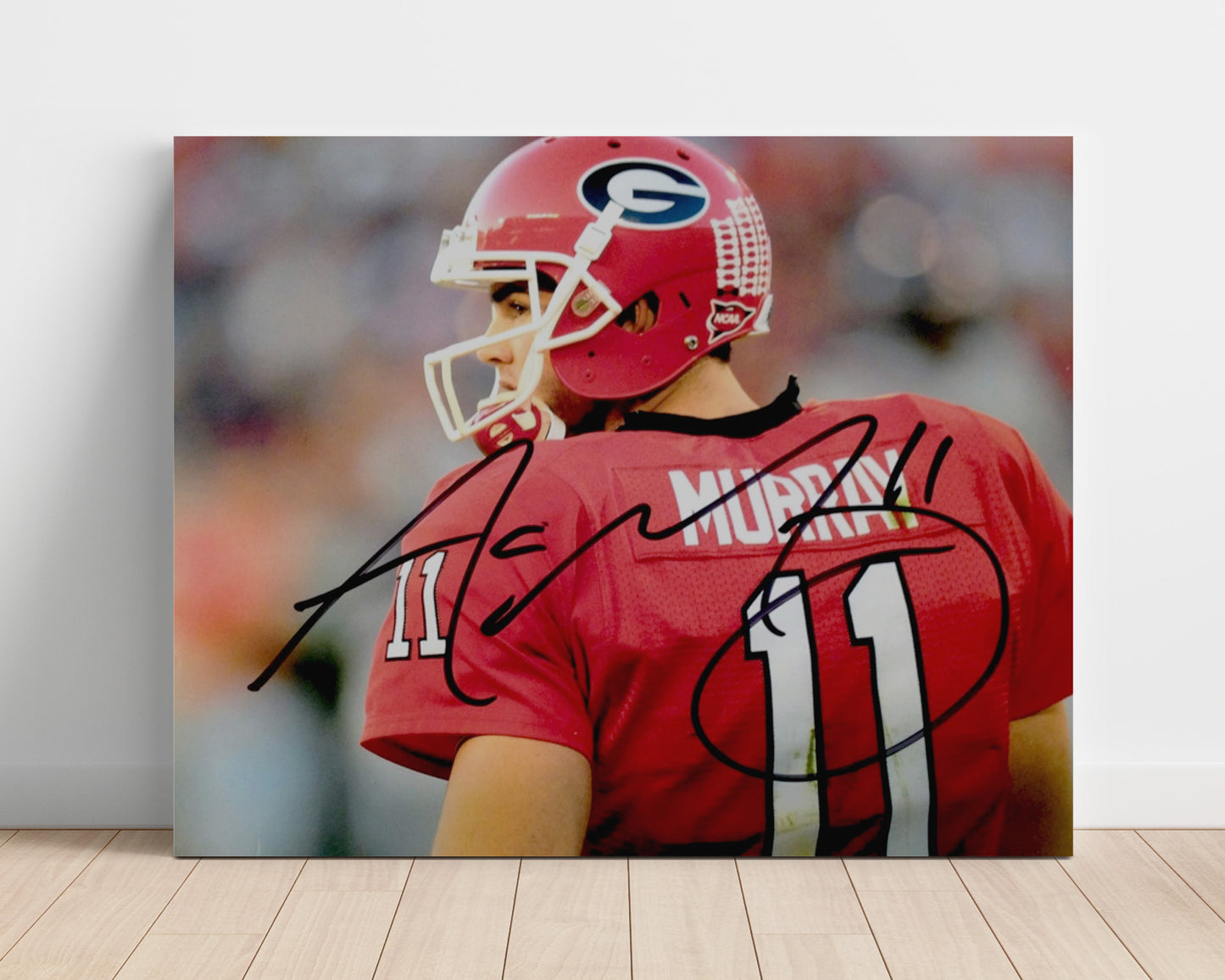 Georgia Football Aaron Murray Field General Passing Moment College Football Wall Art 16x20 Unframed Print wall art print – College Football decor