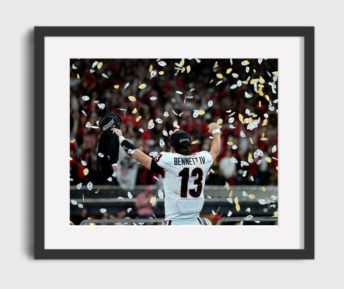 Georgia Football - Stetson Bennett Celebration Moment 8x10 Gallery Frame college football wall art
