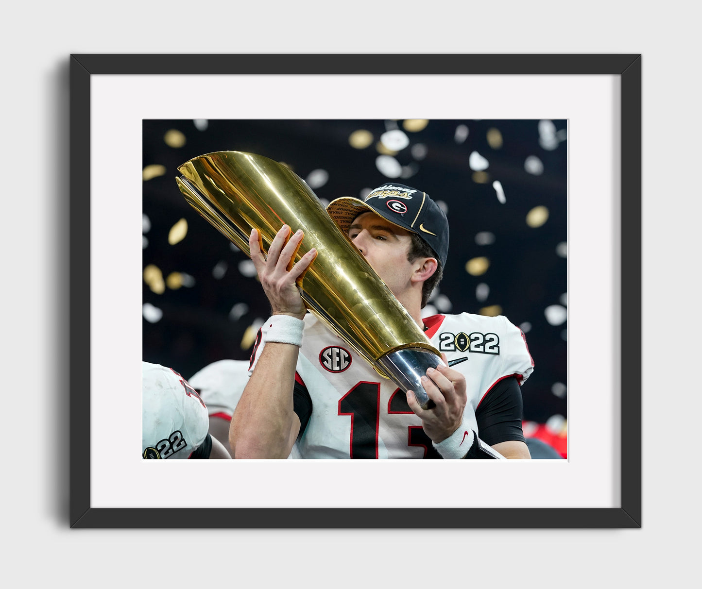 Georgia Football - Stetson Bennett Championship Trophy 8x10 Gallery Frame college football wall art