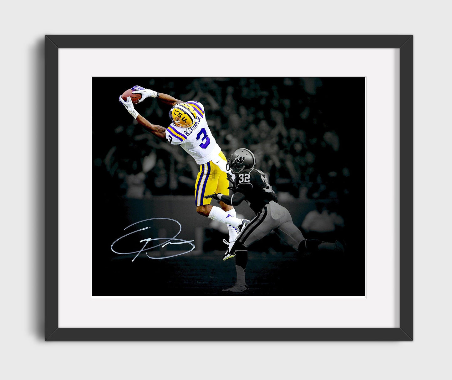 LSU Football - Odell Beckham Jr One Hand Catch Highlight 8x10 Gallery Frame college football wall art