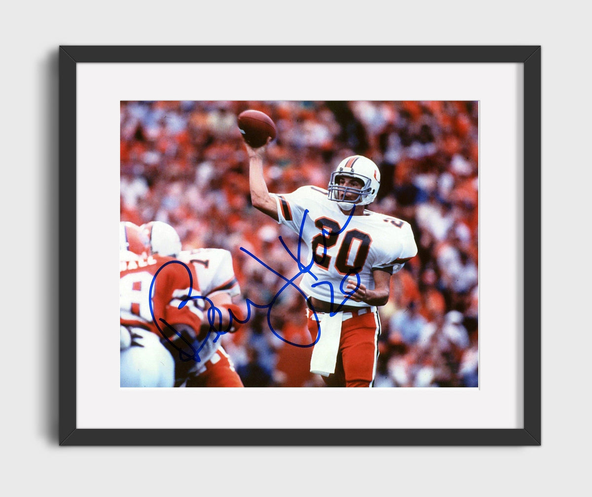 Miami Football - Bernie Kosar Classic Dropback Pass 8x10 Gallery Frame college football wall art