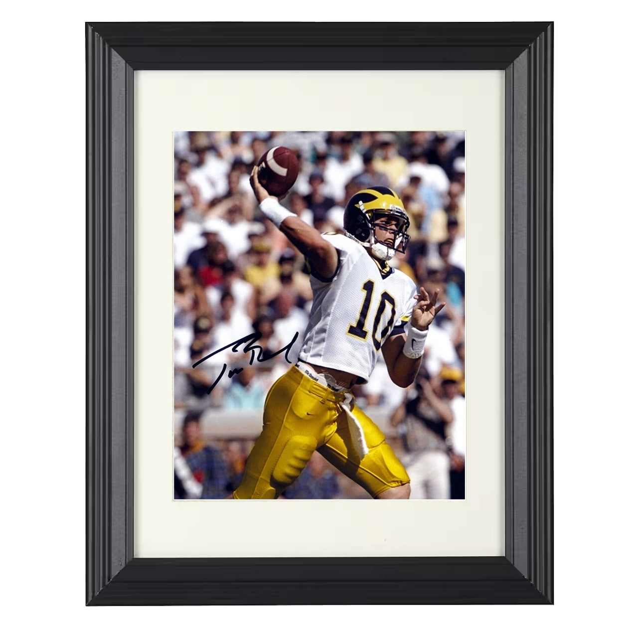 Michigan Football - Tom Brady Pocket Passing Form 8x10 framed college football wall art