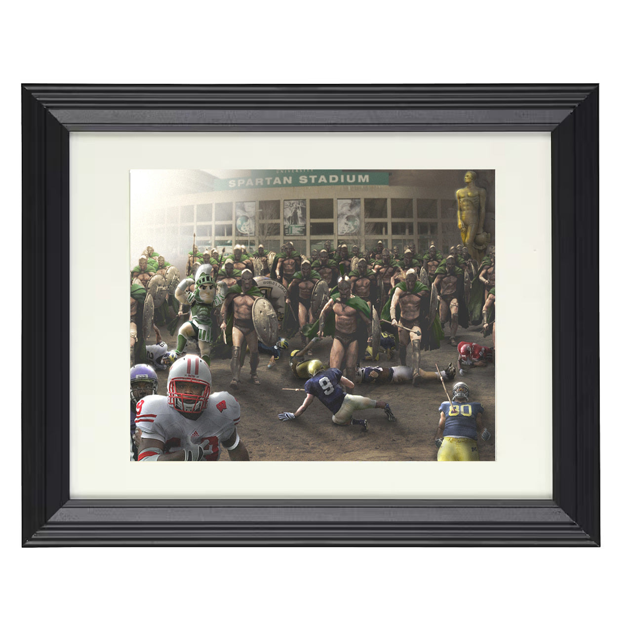 Michigan State - Spartan Stadium Charge 8x10 framed college football wall art