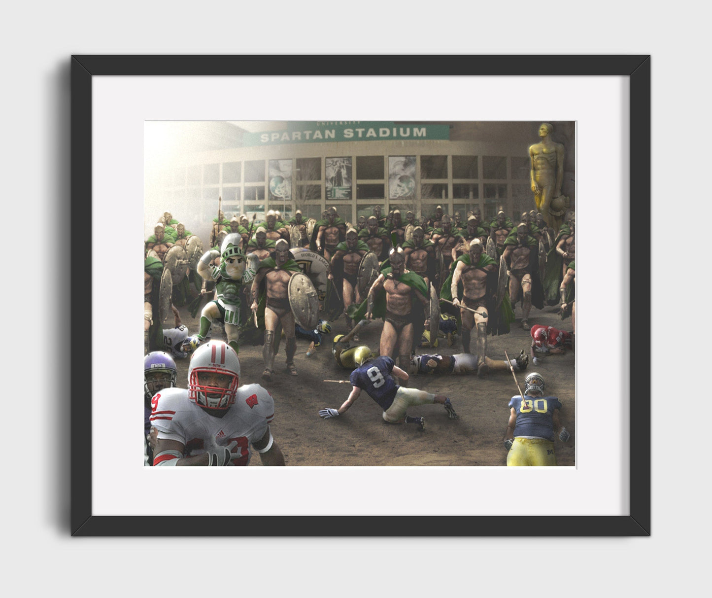 Michigan State - Spartan Stadium Charge 8x10 Gallery Frame college football wall art