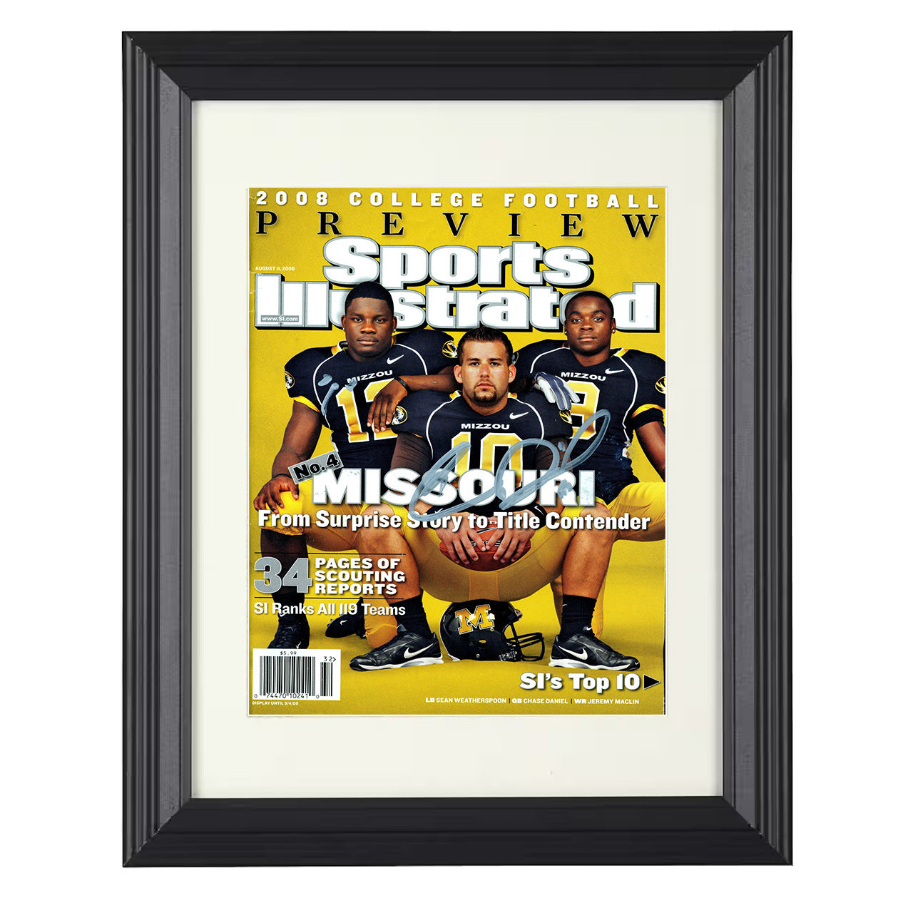 Missouri - Chase Daniel Title Contender 2008 SI 8x10 framed college football wall art