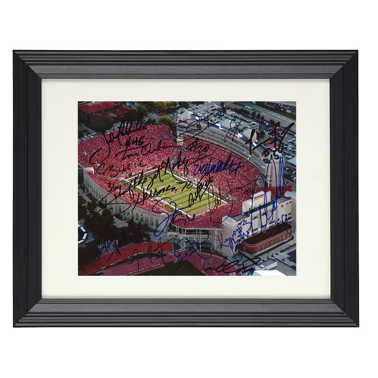 Nebraska Football - Memorial Stadium Sea of Red Aerial 8x10 framed college football wall art