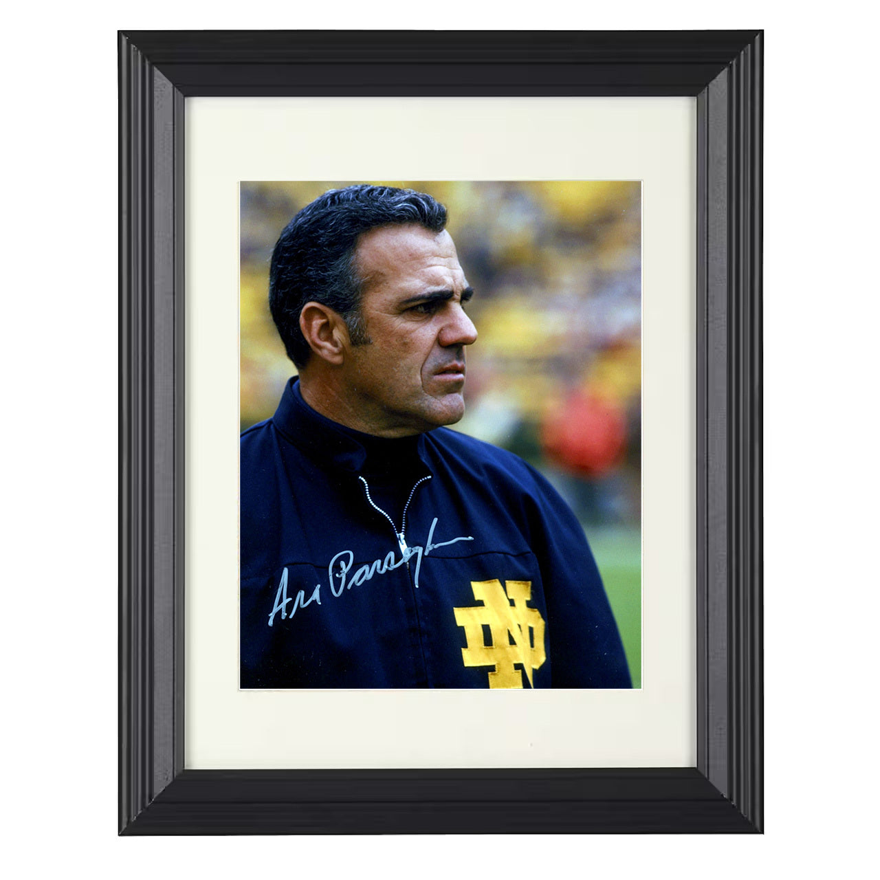 Notre Dame Football - Ara Parseghian Sideline Photo 8x10 framed college football wall art